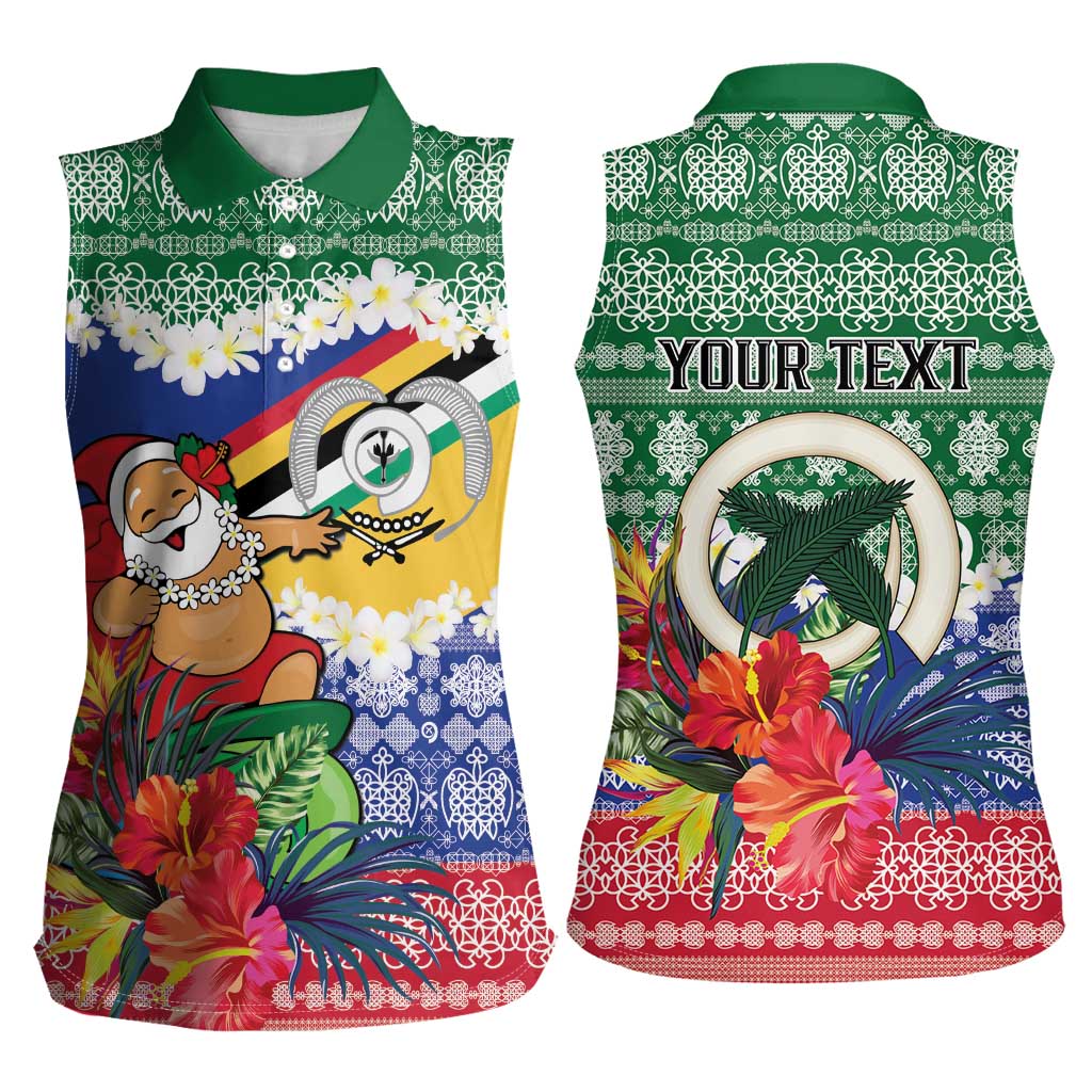 Personalised Torba Joyeux Noel Women Sleeveless Polo Shirt Proud To Be a Ni-Van Sand Drawing Art - Polynesian Pride