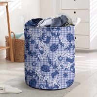 Mokihana Maile Ilima Leis Paniolo Palaka Laundry Basket Hawaiian Polu Spirit - Polynesian Pride