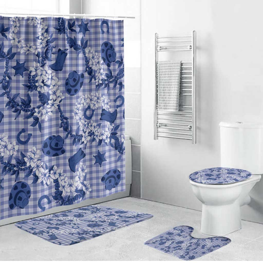 Mokihana Maile Ilima Leis Paniolo Palaka Bathroom Set Hawaiian Polu Spirit - Polynesian Pride