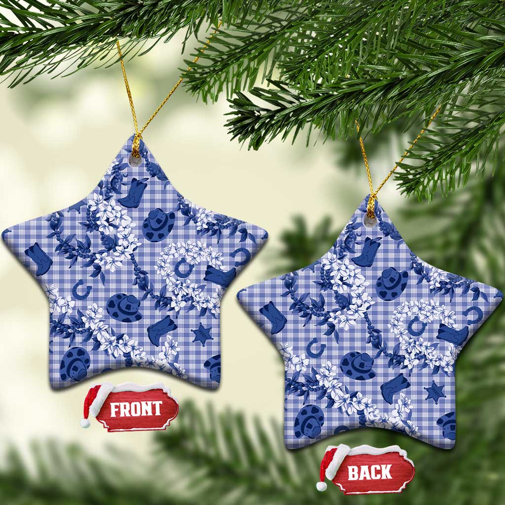 Mokihana Maile Ilima Leis Paniolo Palaka Ceramic Ornament Hawaiian Polu Spirit - Polynesian Pride