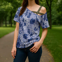 Mokihana Maile Ilima Leis Paniolo Palaka Cross Shoulder Shirt Hawaiian Polu Spirit - Polynesian Pride