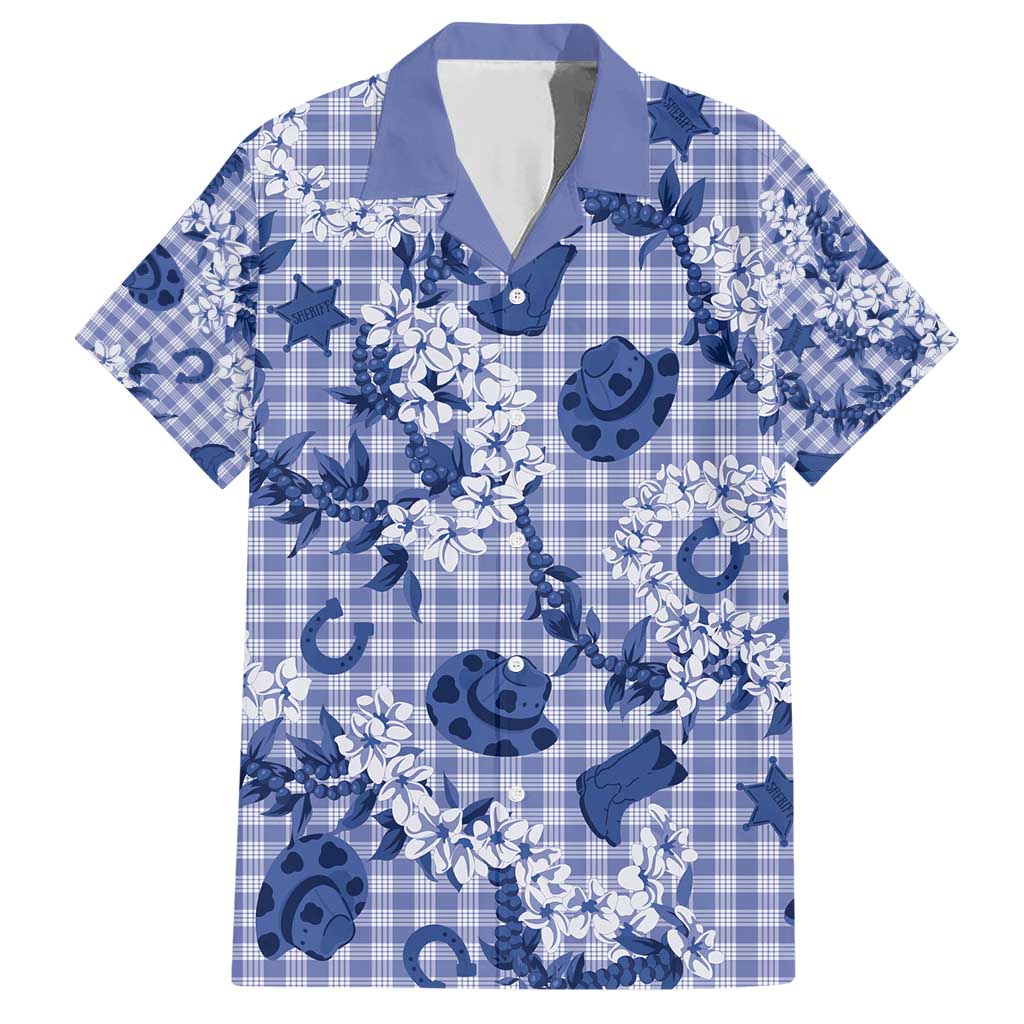 Mokihana Maile Ilima Leis Paniolo Palaka Family Matching Short Sleeve Bodycon Dress and Hawaiian Shirt Hawaiian Polu Spirit - Polynesian Pride