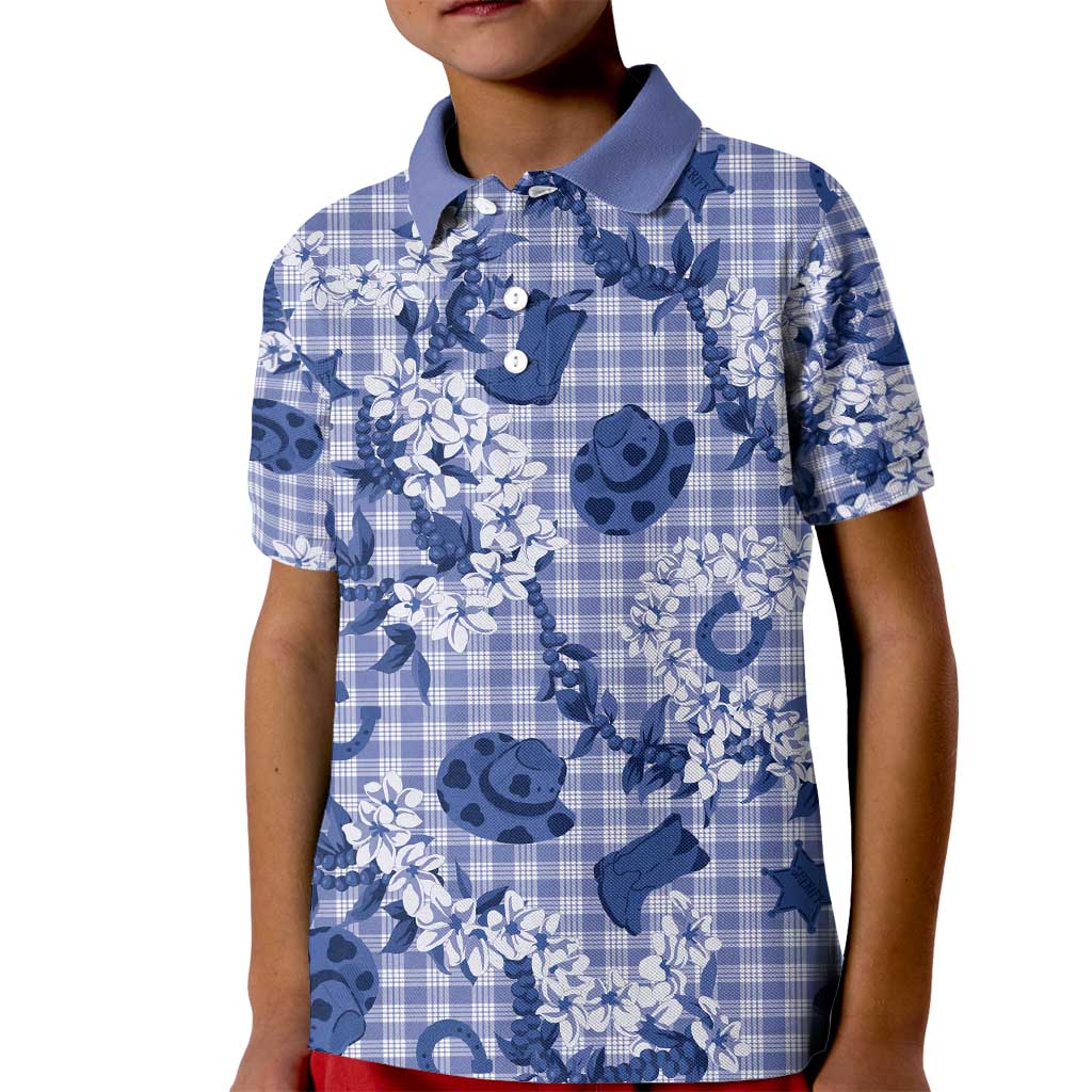 Mokihana Maile Ilima Leis Paniolo Palaka Kid Polo Shirt Hawaiian Polu Spirit - Polynesian Pride
