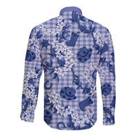 Mokihana Maile Ilima Leis Paniolo Palaka Long Sleeve Button Shirt Hawaiian Polu Spirit - Polynesian Pride