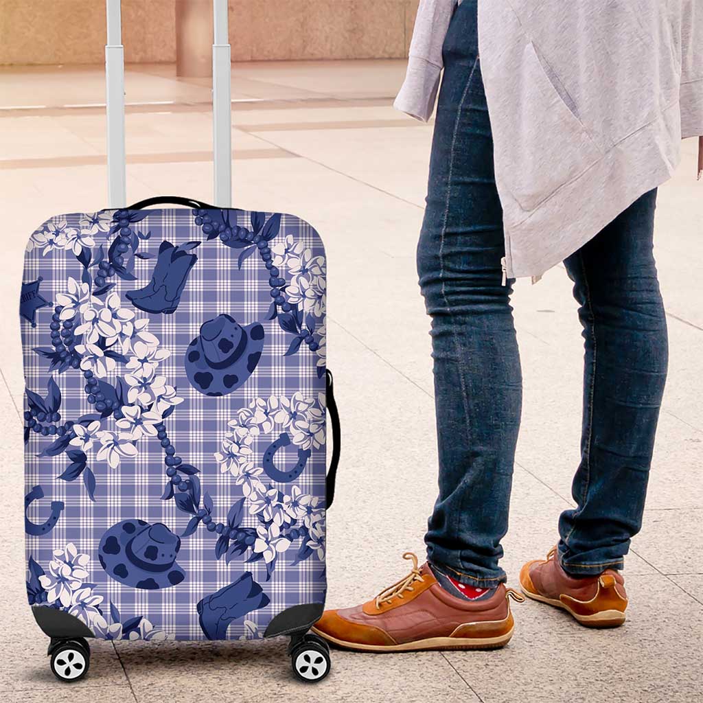 Mokihana Maile Ilima Leis Paniolo Palaka Luggage Cover Hawaiian Polu Spirit - Polynesian Pride