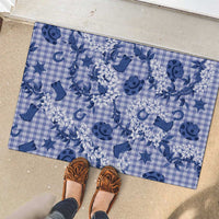 Mokihana Maile Ilima Leis Paniolo Palaka Rubber Doormat Hawaiian Polu Spirit - Polynesian Pride