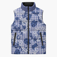 Mokihana Maile Ilima Leis Paniolo Palaka Sleeveless Puffer Jacket Hawaiian Polu Spirit - Polynesian Pride