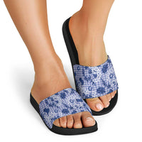 Mokihana Maile Ilima Leis Paniolo Palaka Slide Sandals Hawaiian Polu Spirit - Polynesian Pride