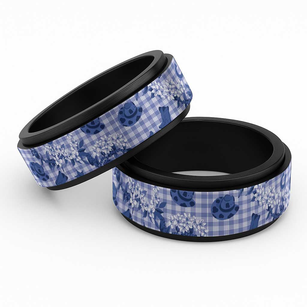 Mokihana Maile Ilima Leis Paniolo Palaka Spinner Ring Hawaiian Polu Spirit - Polynesian Pride