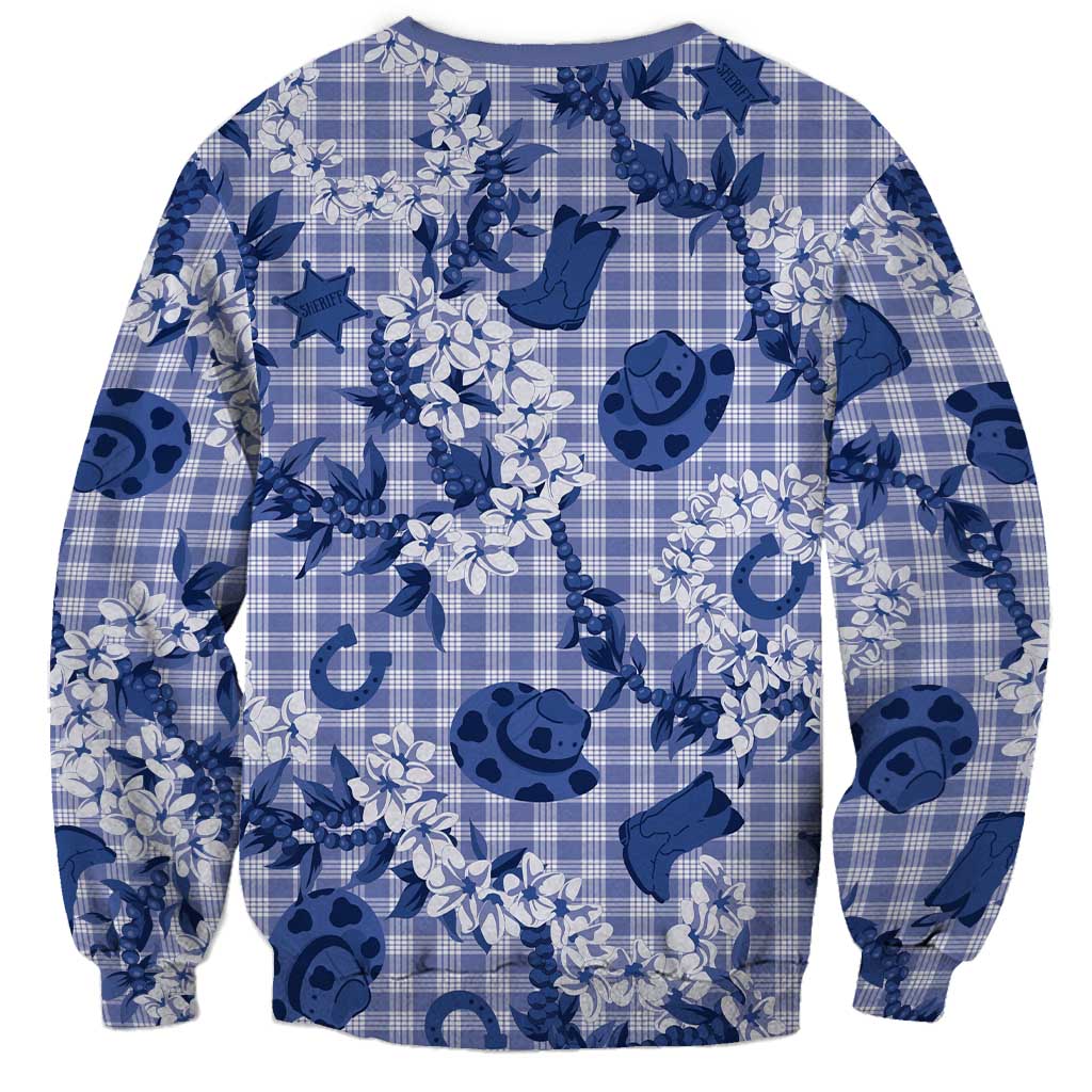 Mokihana Maile Ilima Leis Paniolo Palaka Sweatshirt Hawaiian Polu Spirit - Polynesian Pride