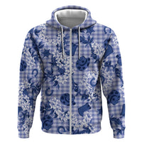 Mokihana Maile Ilima Leis Paniolo Palaka Zip Hoodie Hawaiian Polu Spirit - Polynesian Pride