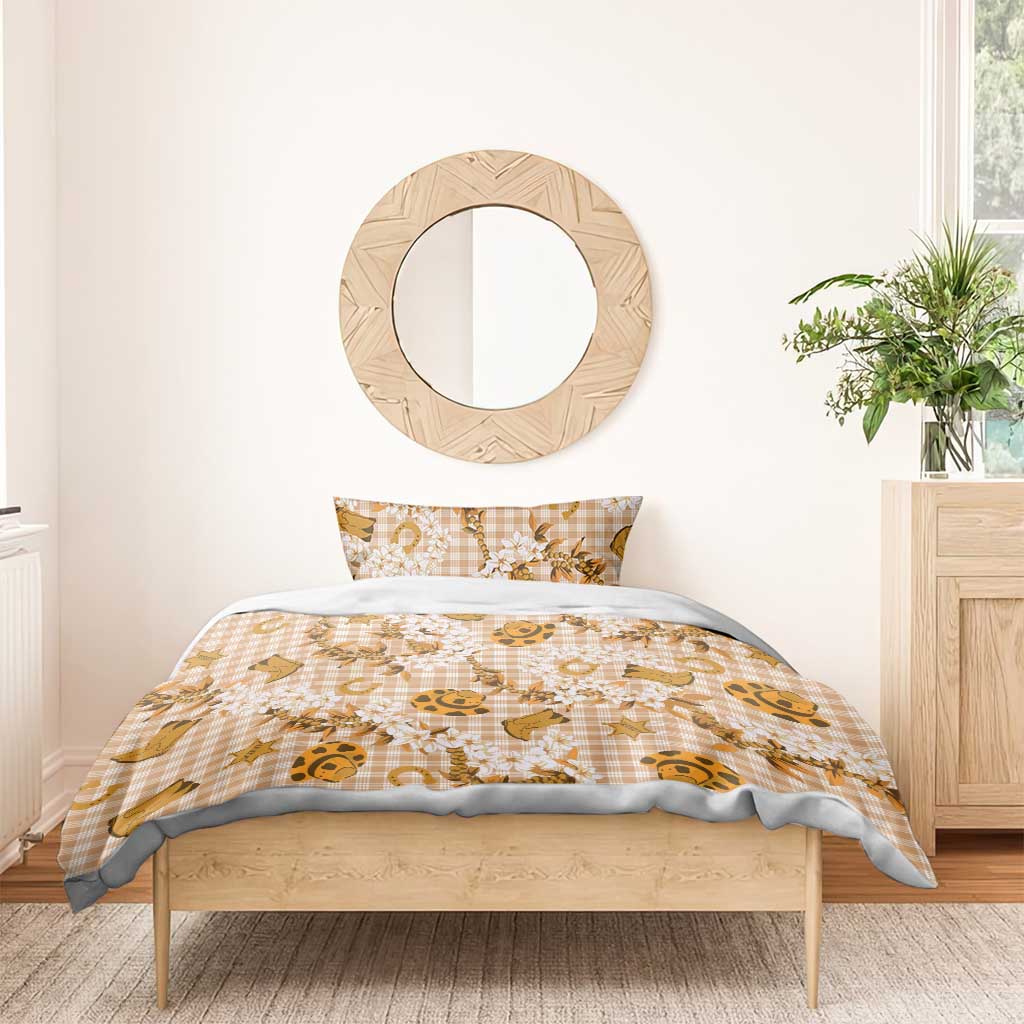 Mokihana Maile Ilima Leis Paniolo Palaka Bedding Set Hawaiian Kula Spirit - Polynesian Pride