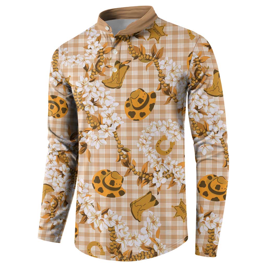 Mokihana Maile Ilima Leis Paniolo Palaka Button Sweatshirt Hawaiian Kula Spirit - Polynesian Pride