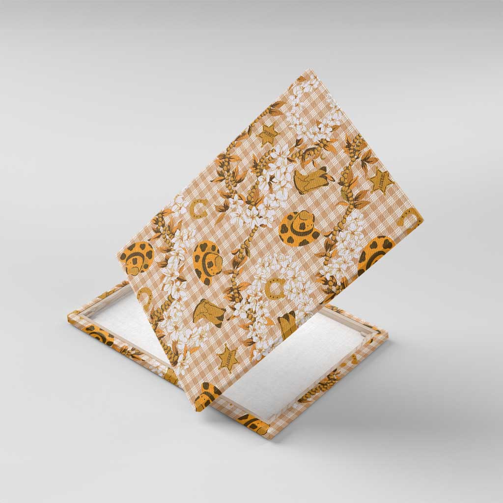 Mokihana Maile Ilima Leis Paniolo Palaka Canvas Wall Art Hawaiian Kula Spirit - Polynesian Pride