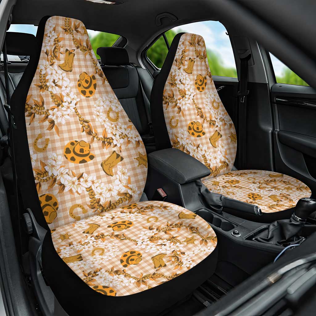 Mokihana Maile Ilima Leis Paniolo Palaka Car Seat Cover Hawaiian Kula Spirit - Polynesian Pride
