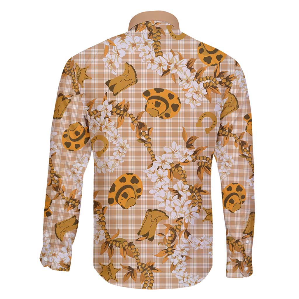 Mokihana Maile Ilima Leis Paniolo Palaka Family Matching Off Shoulder Maxi Dress and Hawaiian Shirt Hawaiian Kula Spirit - Polynesian Pride