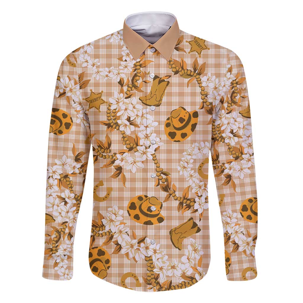 Mokihana Maile Ilima Leis Paniolo Palaka Family Matching Short Sleeve Bodycon Dress and Hawaiian Shirt Hawaiian Kula Spirit - Polynesian Pride