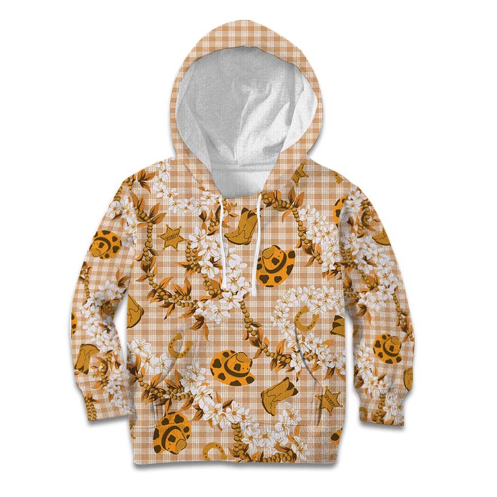 Mokihana Maile Ilima Leis Paniolo Palaka Kid Hoodie Hawaiian Kula Spirit - Polynesian Pride