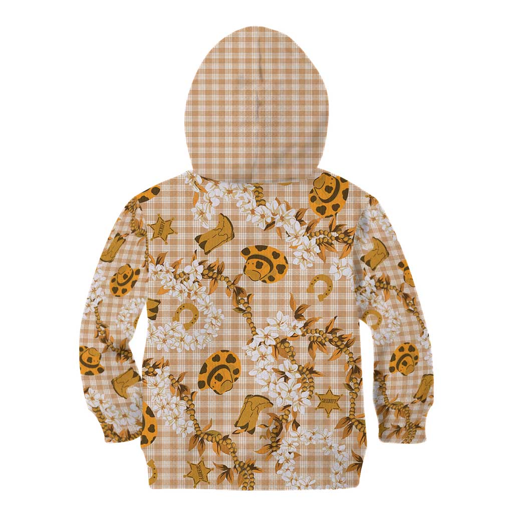 Mokihana Maile Ilima Leis Paniolo Palaka Kid Hoodie Hawaiian Kula Spirit - Polynesian Pride