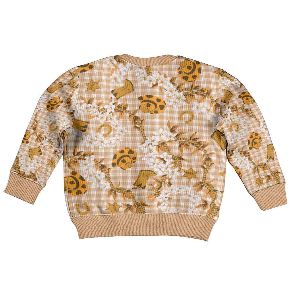 Mokihana Maile Ilima Leis Paniolo Palaka Kid Ugly Christmas Sweater Hawaiian Kula Spirit - Polynesian Pride