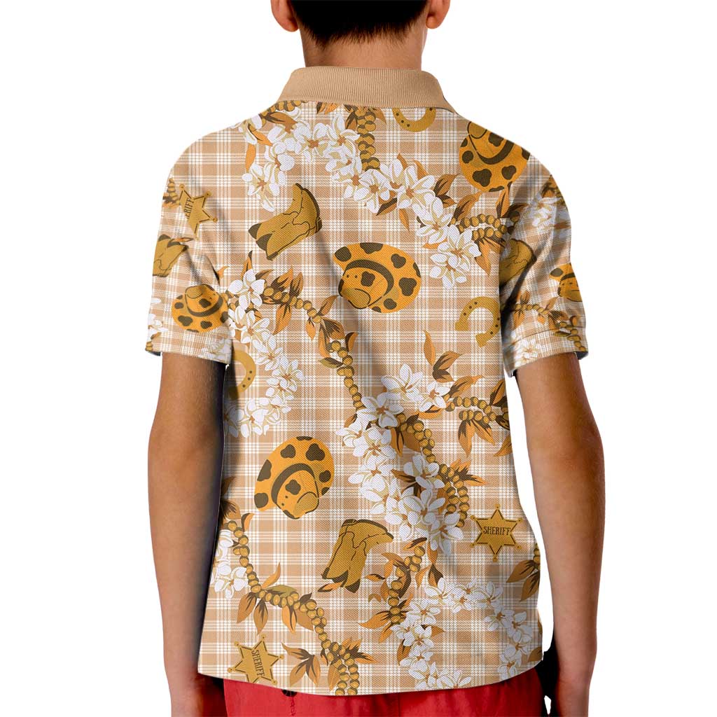 Mokihana Maile Ilima Leis Paniolo Palaka Kid Polo Shirt Hawaiian Kula Spirit - Polynesian Pride