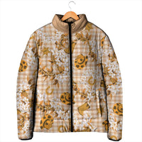 Mokihana Maile Ilima Leis Paniolo Palaka Padded Jacket Hawaiian Kula Spirit - Polynesian Pride