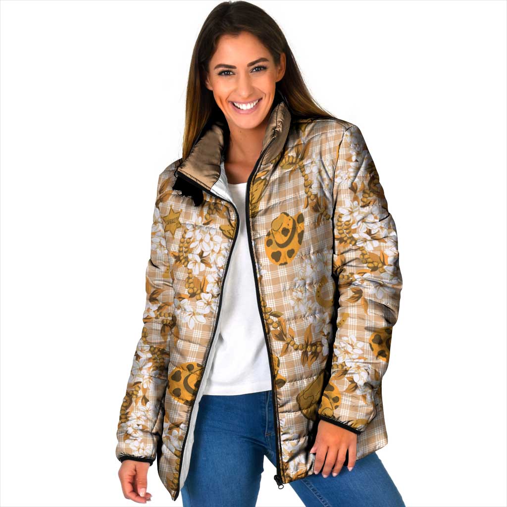 Mokihana Maile Ilima Leis Paniolo Palaka Padded Jacket Hawaiian Kula Spirit - Polynesian Pride