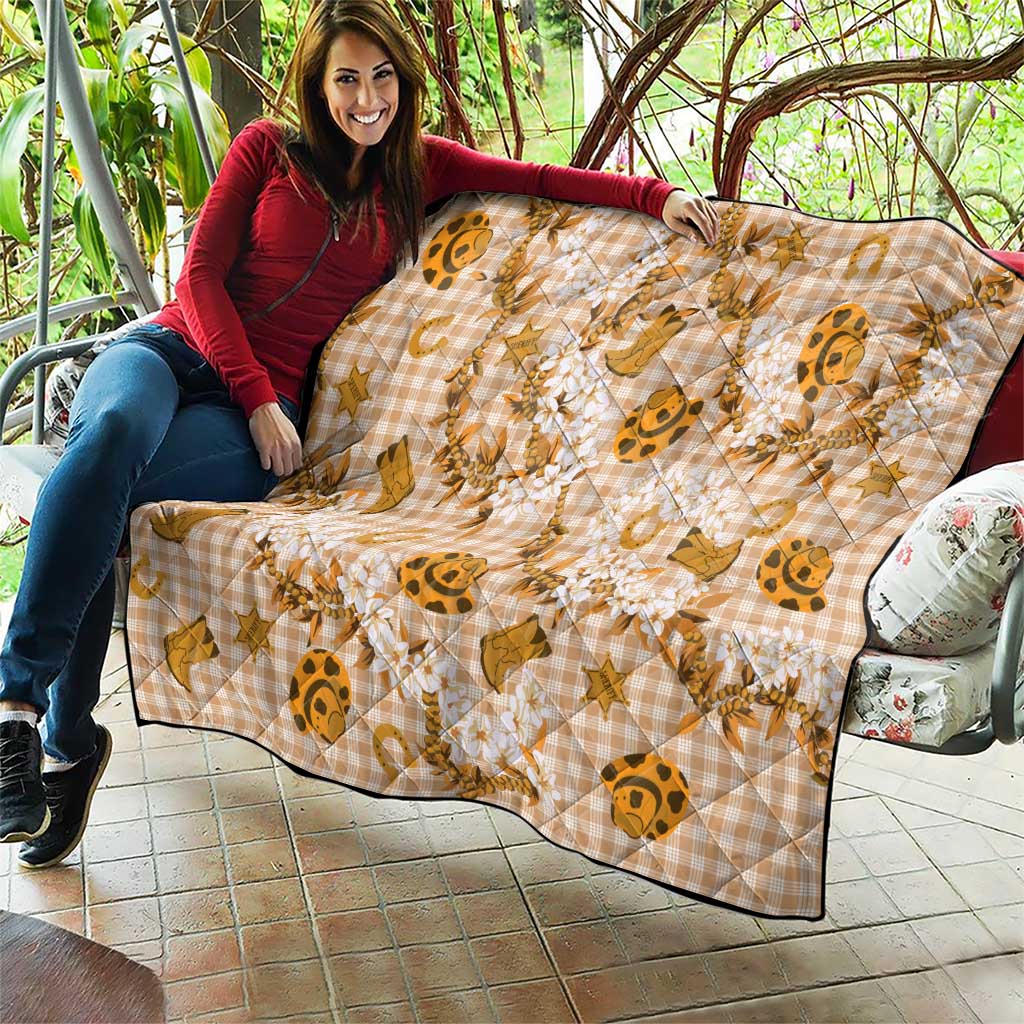 Mokihana Maile Ilima Leis Paniolo Palaka Quilt Hawaiian Kula Spirit - Polynesian Pride