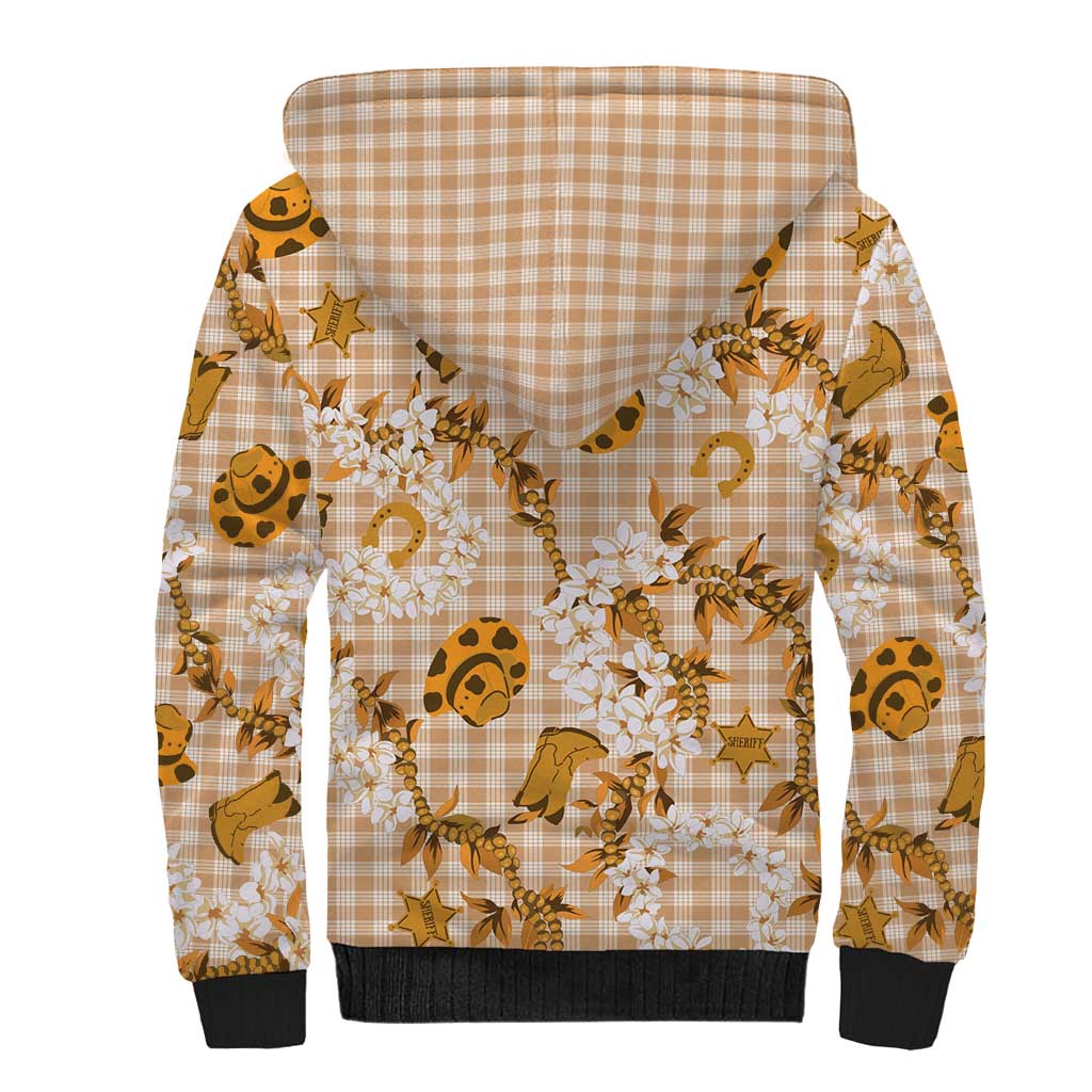 Mokihana Maile Ilima Leis Paniolo Palaka Sherpa Hoodie Hawaiian Kula Spirit - Polynesian Pride