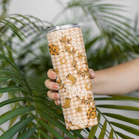 Mokihana Maile Ilima Leis Paniolo Palaka Skinny Tumbler Hawaiian Kula Spirit - Polynesian Pride