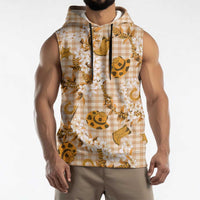 Mokihana Maile Ilima Leis Paniolo Palaka Sleeveless Hoodie Hawaiian Kula Spirit - Polynesian Pride