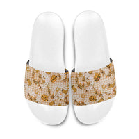 Mokihana Maile Ilima Leis Paniolo Palaka Slide Sandals Hawaiian Kula Spirit - Polynesian Pride