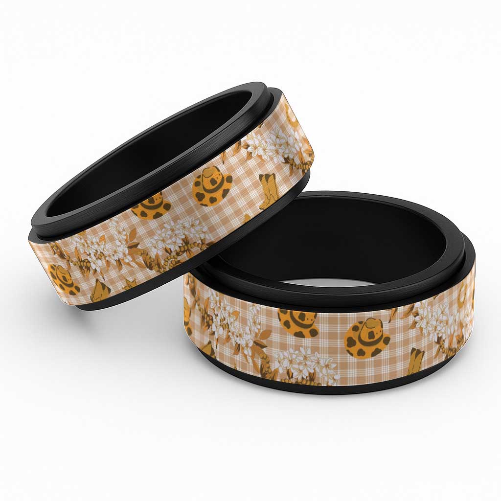 Mokihana Maile Ilima Leis Paniolo Palaka Spinner Ring Hawaiian Kula Spirit - Polynesian Pride