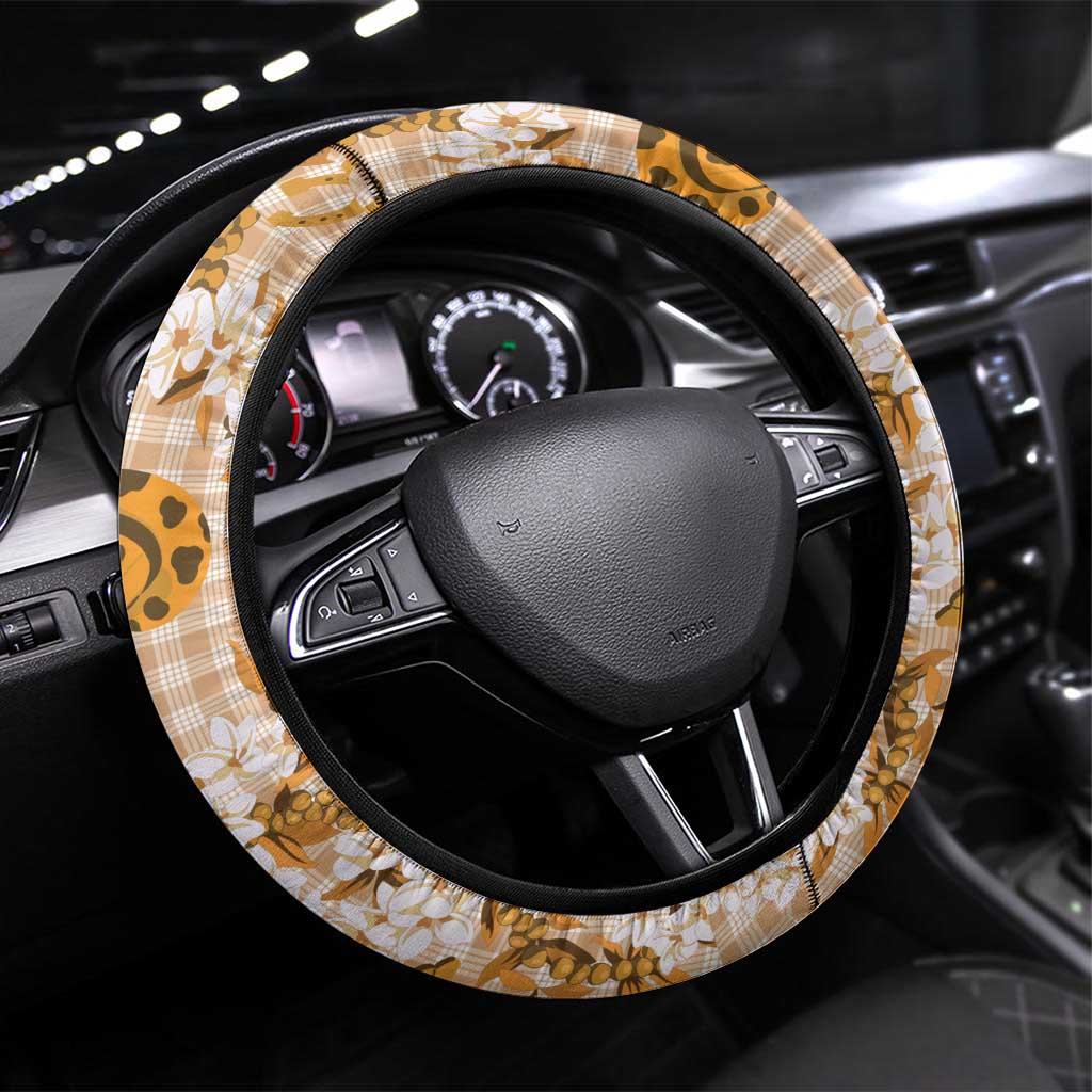Mokihana Maile Ilima Leis Paniolo Palaka Steering Wheel Cover Hawaiian Kula Spirit - Polynesian Pride