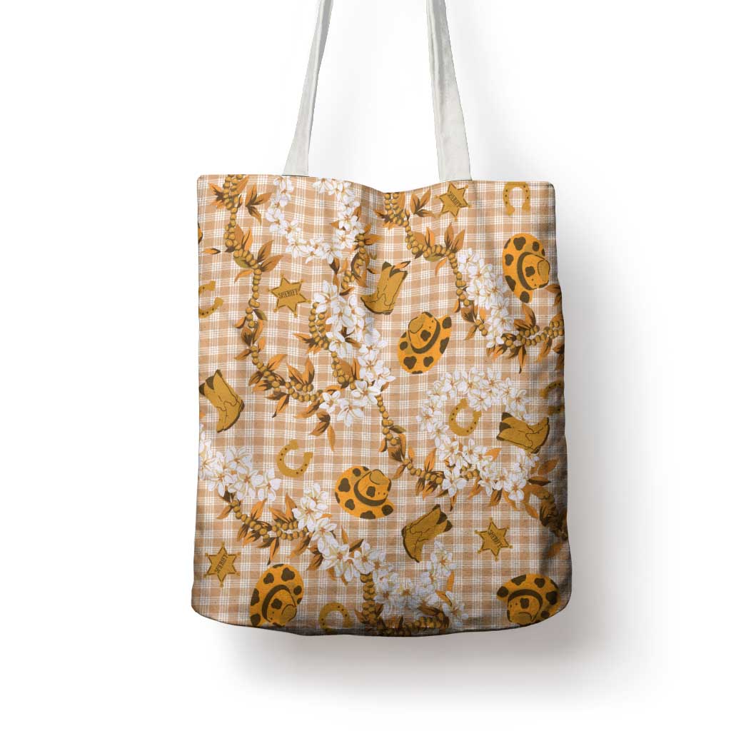 Mokihana Maile Ilima Leis Paniolo Palaka Tote Bag Hawaiian Kula Spirit - Polynesian Pride