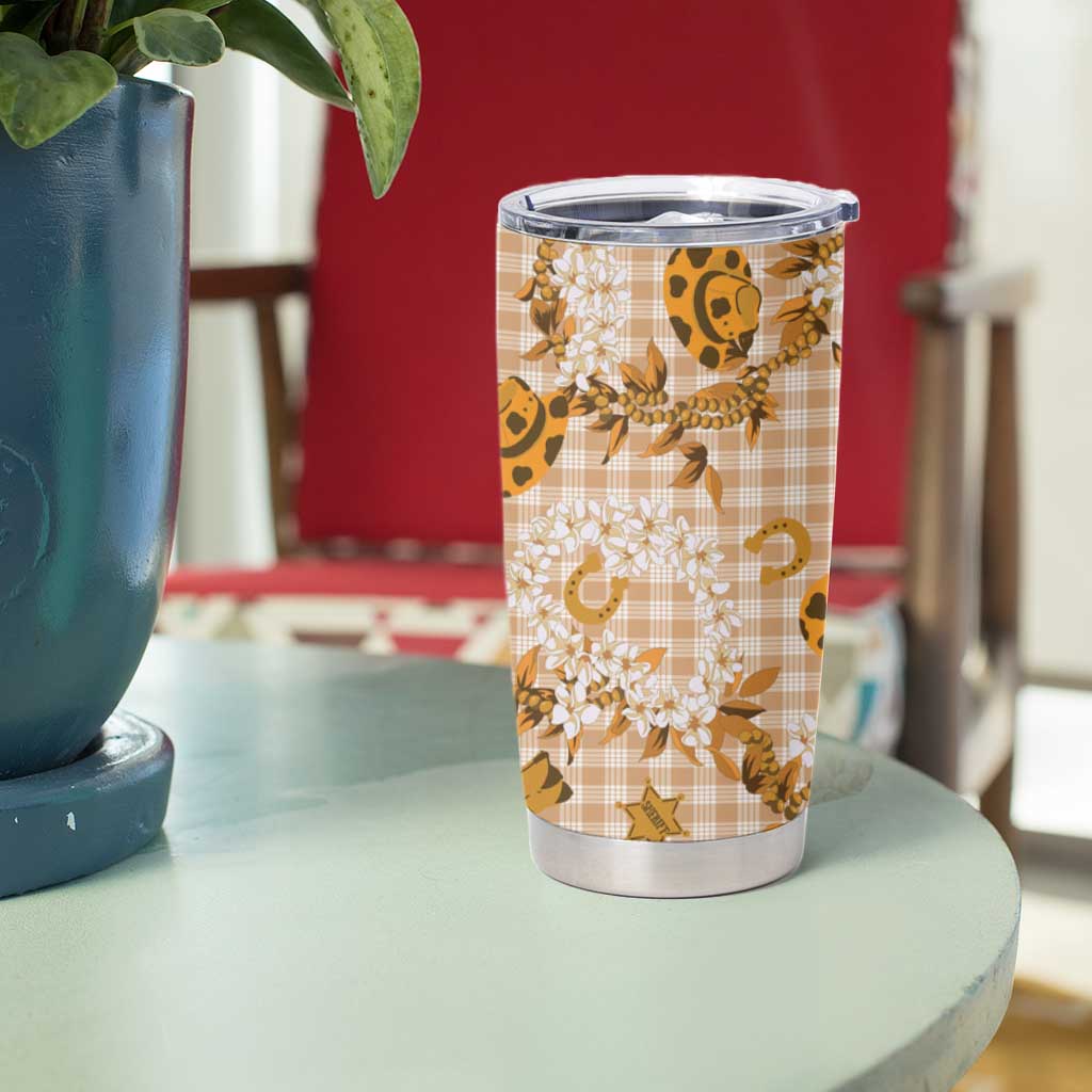 Mokihana Maile Ilima Leis Paniolo Palaka Tumbler Cup Hawaiian Kula Spirit - Polynesian Pride