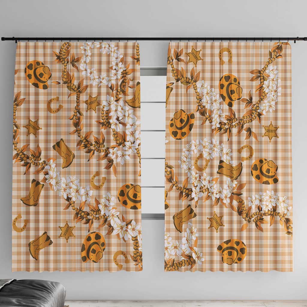 Mokihana Maile Ilima Leis Paniolo Palaka Window Curtain Hawaiian Kula Spirit - Polynesian Pride