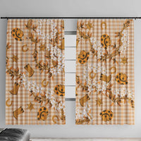 Mokihana Maile Ilima Leis Paniolo Palaka Window Curtain Hawaiian Kula Spirit - Polynesian Pride