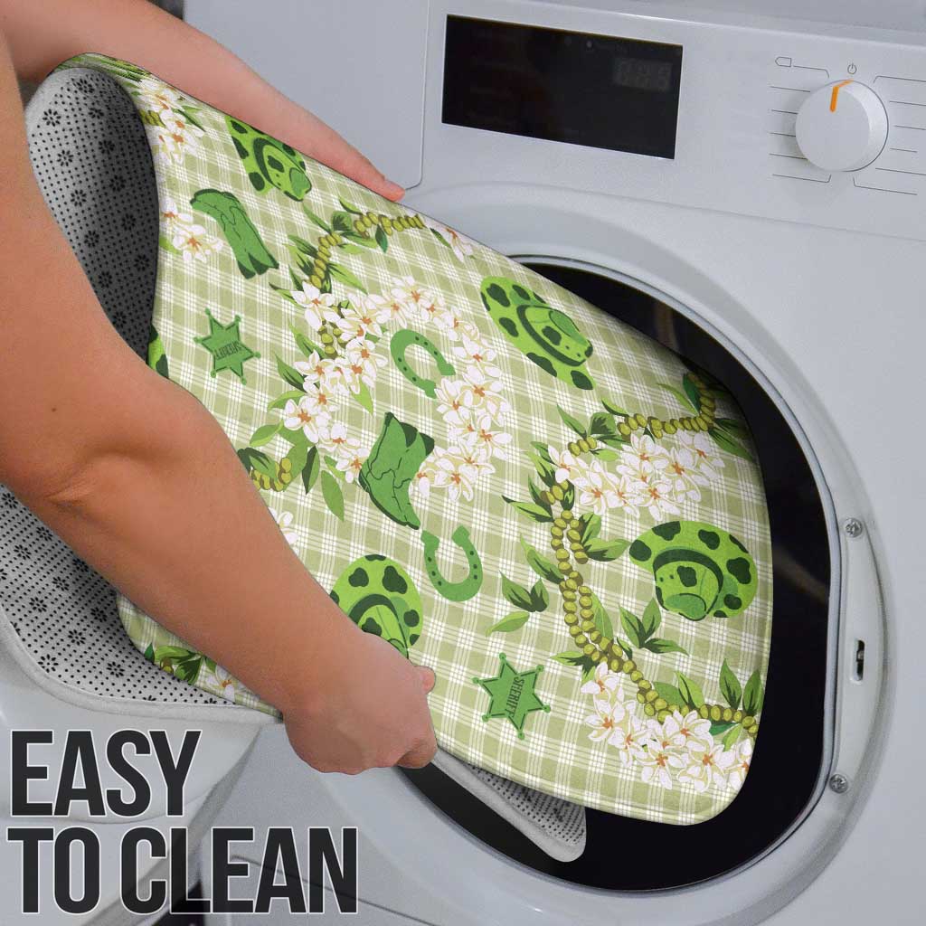 Mokihana Maile Ilima Leis Paniolo Palaka Bathroom Set Hawaiian Omaomo Ala Spirit - Polynesian Pride