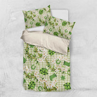 Mokihana Maile Ilima Leis Paniolo Palaka Bedding Set Hawaiian Omaomo Ala Spirit - Polynesian Pride