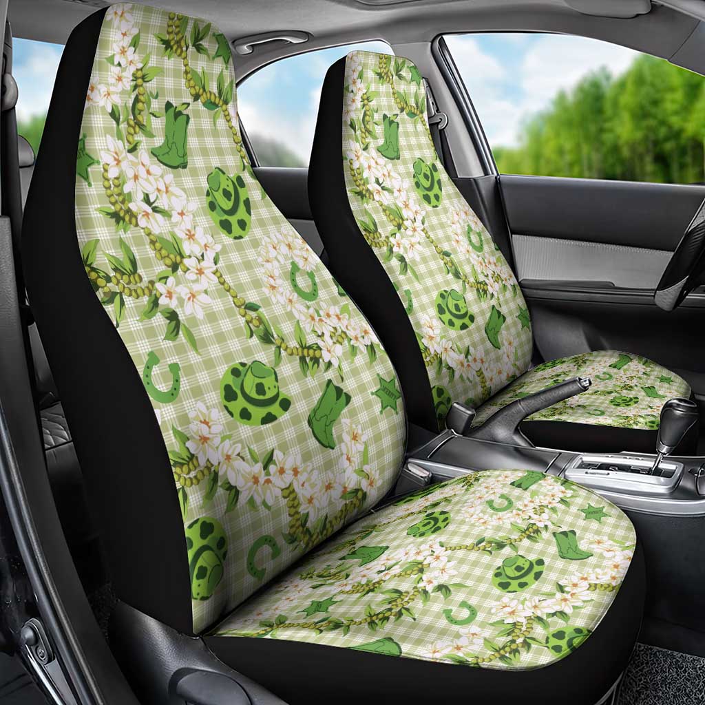 Mokihana Maile Ilima Leis Paniolo Palaka Car Seat Cover Hawaiian Omaomo Ala Spirit - Polynesian Pride