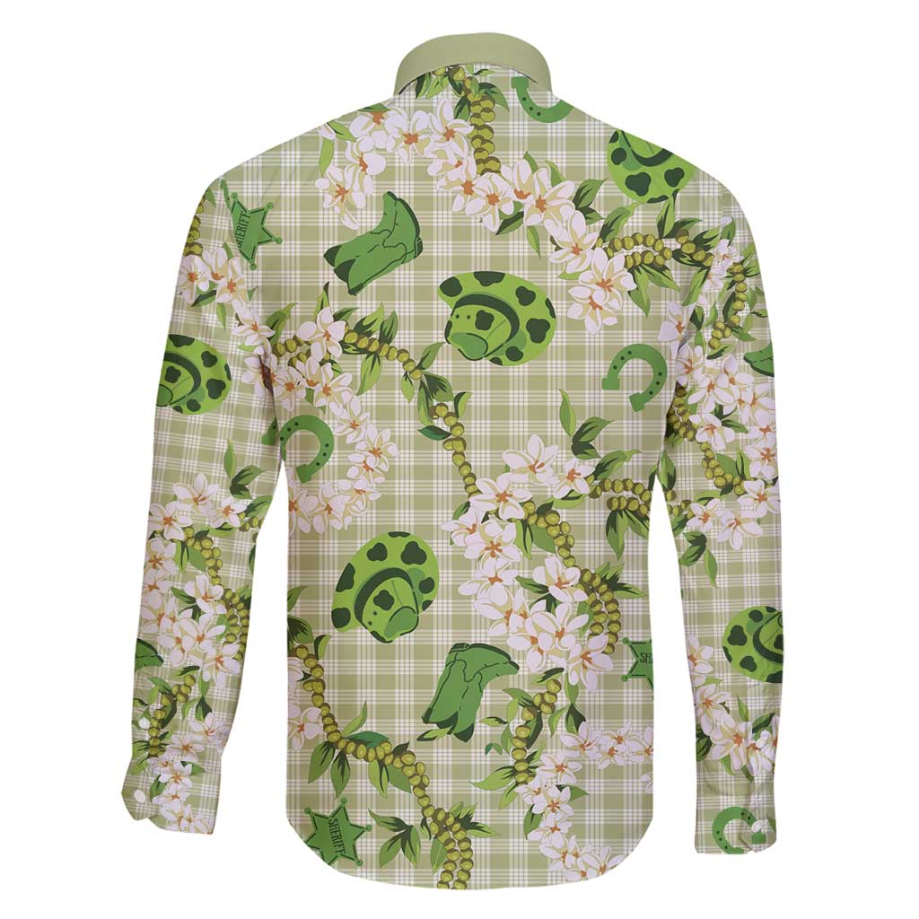 Mokihana Maile Ilima Leis Paniolo Palaka Family Matching Puletasi and Hawaiian Shirt Hawaiian Omaomo Ala Spirit - Polynesian Pride