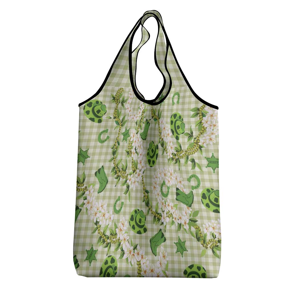 Mokihana Maile Ilima Leis Paniolo Palaka Grocery Bag Hawaiian Omaomo Ala Spirit - Polynesian Pride