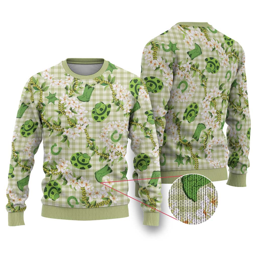 Mokihana Maile Ilima Leis Paniolo Palaka Ugly Christmas Sweater Hawaiian Omaomo Ala Spirit - Polynesian Pride