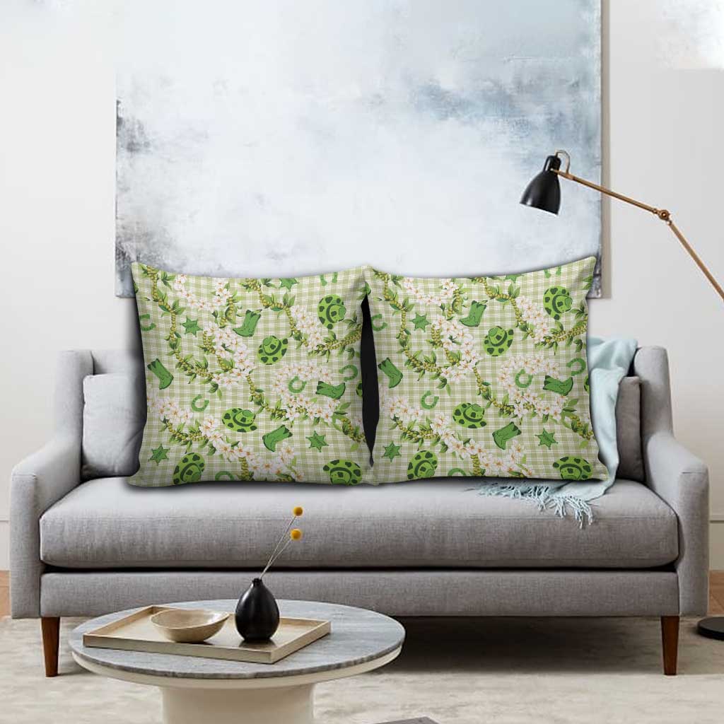 Mokihana Maile Ilima Leis Paniolo Palaka Pillow Cover Hawaiian Omaomo Ala Spirit LT9 - Polynesian Pride