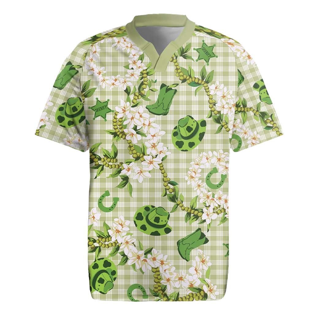 Mokihana Maile Ilima Leis Paniolo Palaka Rugby Jersey Hawaiian Omaomo Ala Spirit - Polynesian Pride