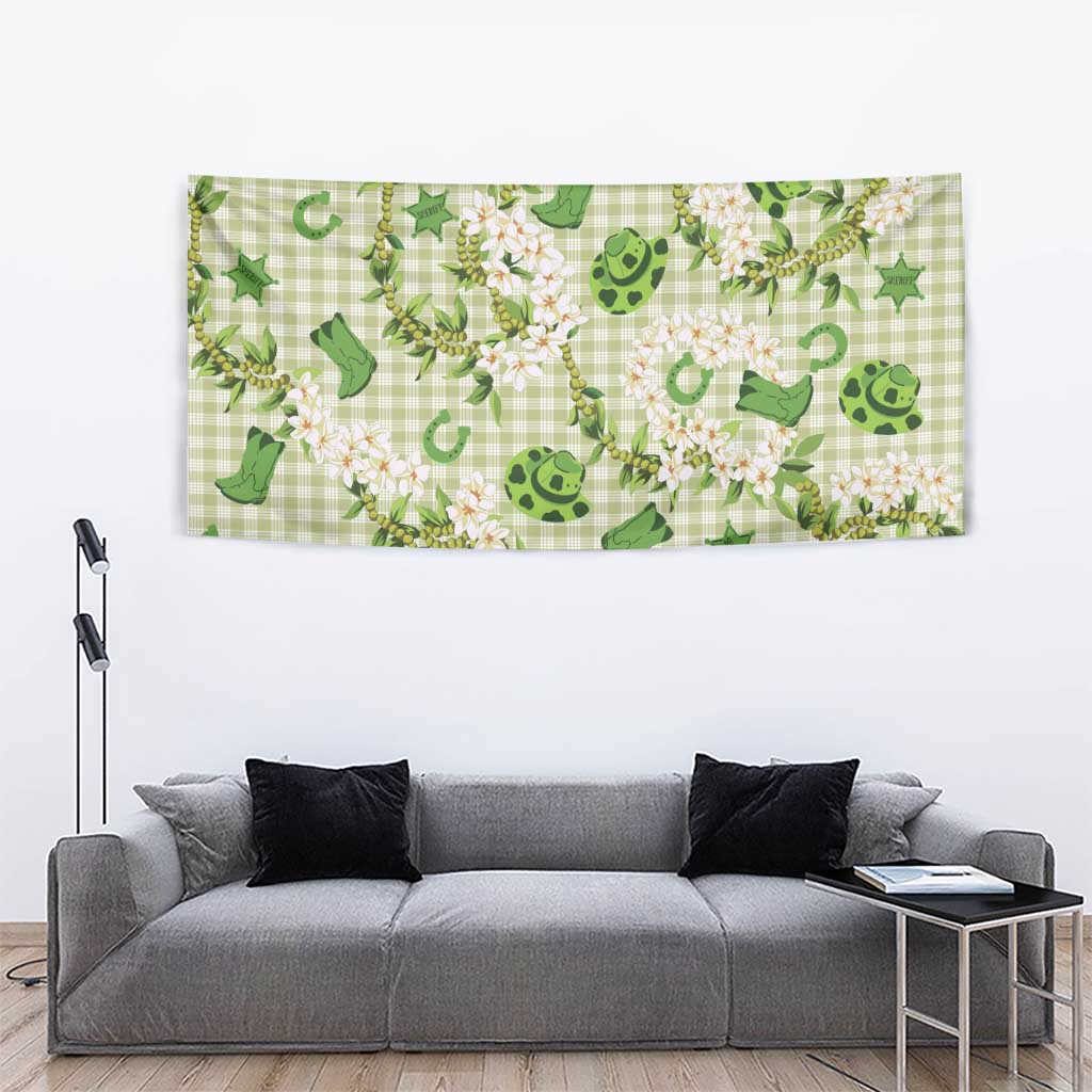 Mokihana Maile Ilima Leis Paniolo Palaka Tapestry Hawaiian Omaomo Ala Spirit - Polynesian Pride