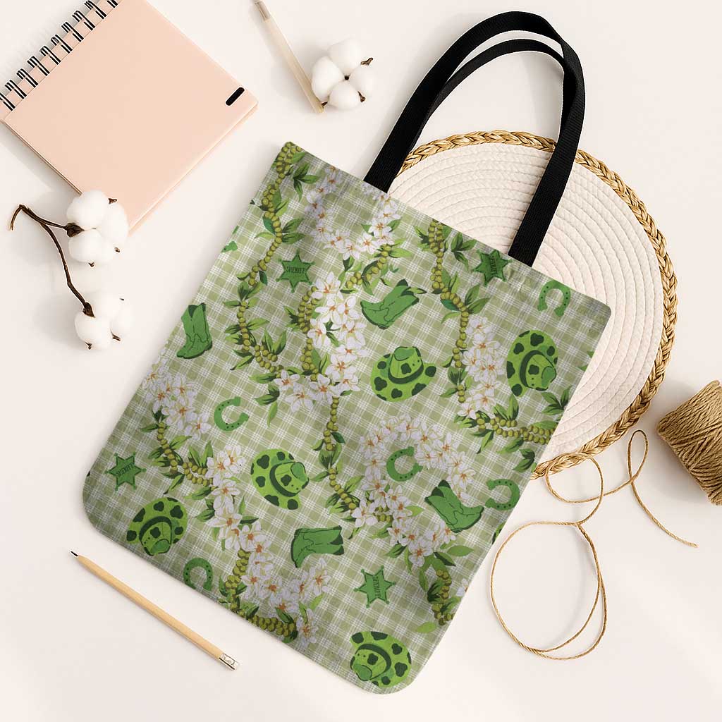 Mokihana Maile Ilima Leis Paniolo Palaka Tote Bag Hawaiian Omaomo Ala Spirit - Polynesian Pride