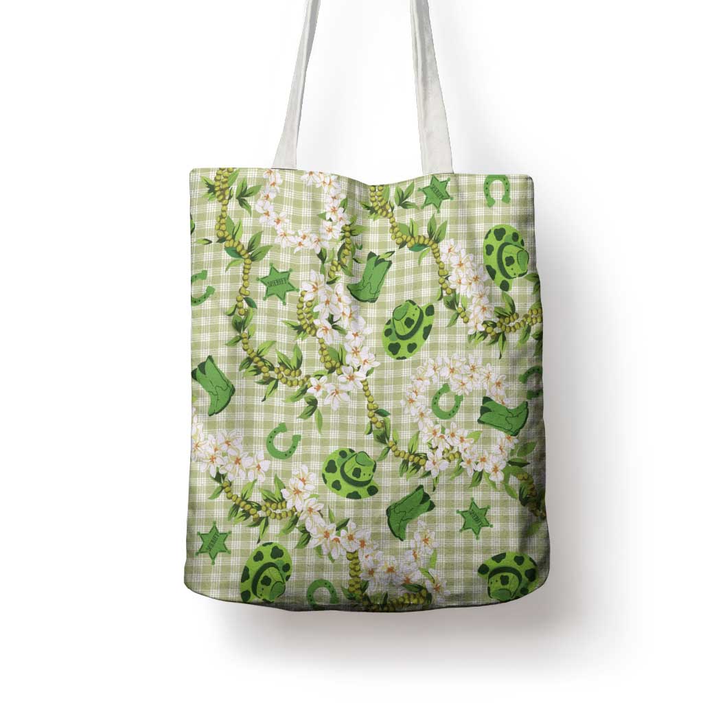 Mokihana Maile Ilima Leis Paniolo Palaka Tote Bag Hawaiian Omaomo Ala Spirit - Polynesian Pride