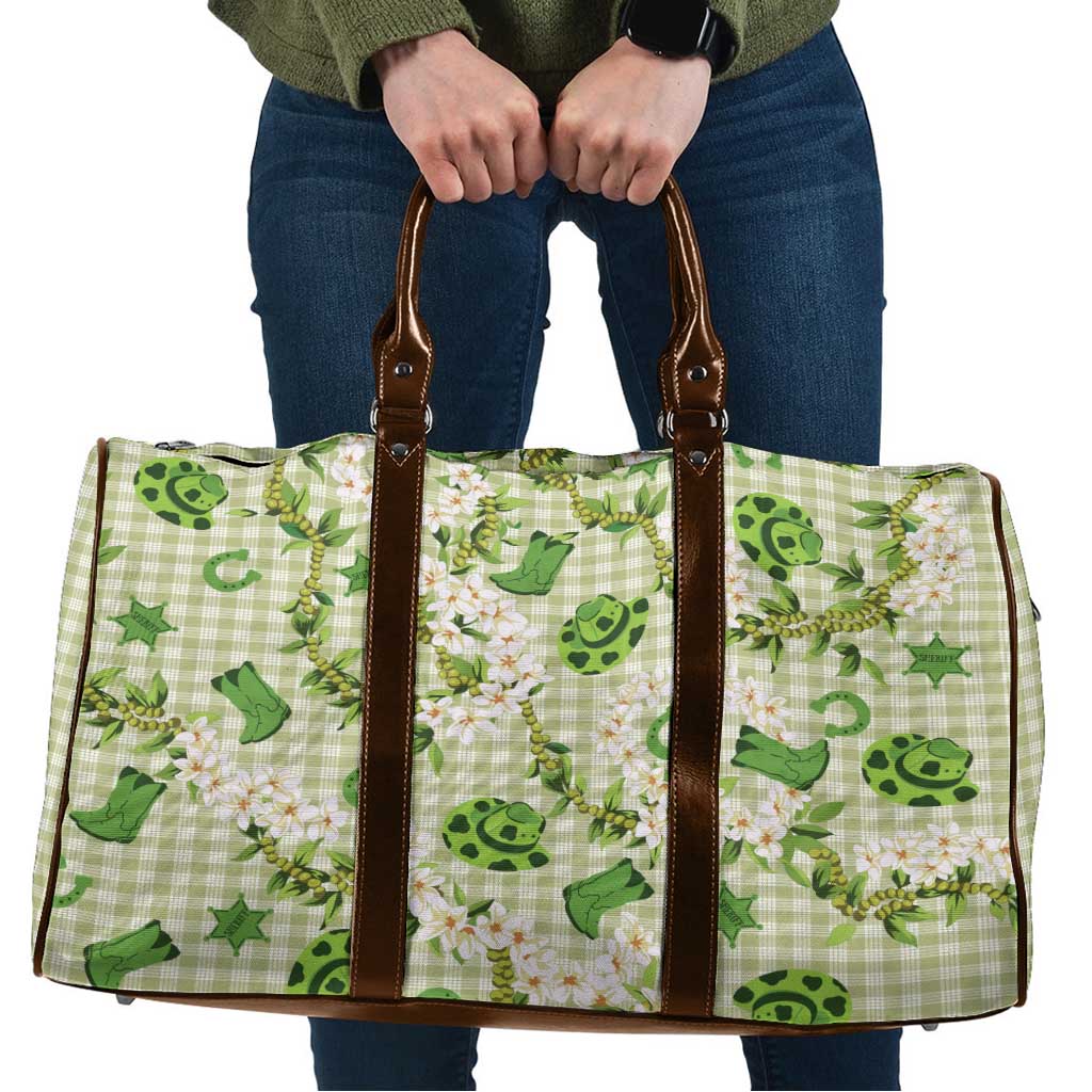 Mokihana Maile Ilima Leis Paniolo Palaka Travel Bag Hawaiian Omaomo Ala Spirit - Polynesian Pride